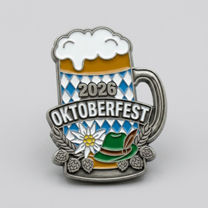 Marchandises à thème bavarois très tendance, mug à bière personnalisé, badge en émail de collection pour la promotion des brasseries - Product Image 1