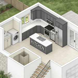 新非洲风格别墅设计：多层住宅建筑规划，带5个卧室和2个车库 - Product Image 6