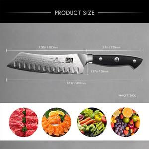 <span class=keywords><strong>SHAN</strong></span> <span class=keywords><strong>ZU</strong></span> 7 pouces couteaux <span class=keywords><strong>Santoku</strong></span> haute teneur en carbone VG10 67 couches <span class=keywords><strong>damas</strong></span> japonais sculpture couperet <span class=keywords><strong>couteau</strong></span> <span class=keywords><strong>Santoku</strong></span> - Product Image 3
