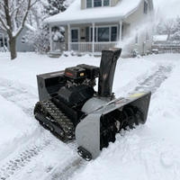 Souffleuse à neige télécommandée sur chenilles, certifiée CE, sans fil, à batterie, sans balais, auto-propulsée