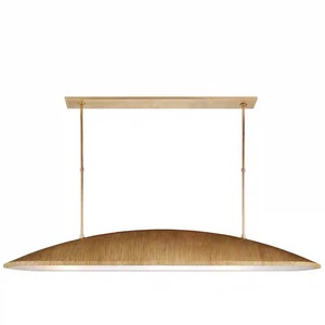 Lámpara de Araña Americana de Lujo Personalizada para Cocina o Isla de Cocina, Lámpara Colgante Lineal Grande de Latón y Cobre, Estilo Moderno - Product Image 1