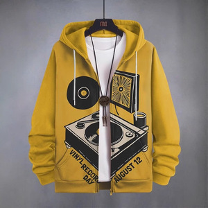 休闲拉链连帽衫 免费设计服务 定制艺术品 OEM ODM 工厂直供 高品质连帽运动衫 适合进口商 - Product Image 4