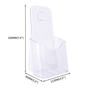 A6 pha lê rõ ràng Acrylic mail và Brochure chủ Wall Mount bàn Flyer chủ nhựa và giấy lưu trữ Carton Đóng Gói - Product Image 5