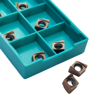 Fresa eficiente de doble cara OEM, alimentación rápida 4NKT060308 para desbaste de aleación de carburo de inserción de acero inoxidable