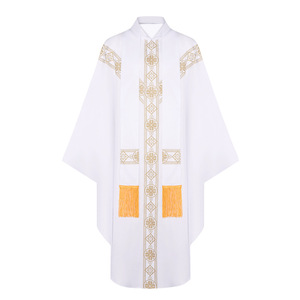 Jubah Pendeta Berkualitas Tinggi, Pakaian Pendeta, Jubah Gereja, Jubah Imam, Jubah Mas, Jubah Bordir dengan Stola - Product Image 2