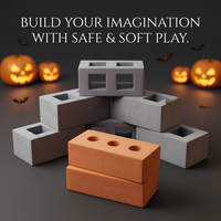 Briques en mousse EVA souples en gros pour enfants, blocs de construction sûrs pour le jeu d'Halloween