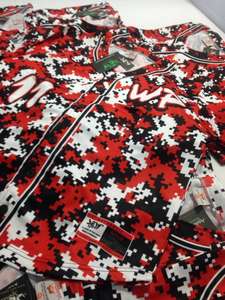 Maillot de baseball/softball pour homme 100% polyester, uniforme personnalisable, sublimation, camouflage, vêtements de sport, designs personnalisés, rapide - Product Image 4