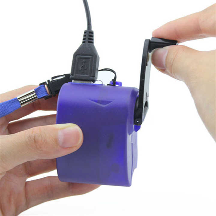 Free Ship Mobile Phone Emergency Power USB Hand Crank Charger
