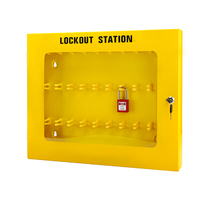 Station de verrouillage de sécurité jaune pour la révision des équipements industriels LOTO