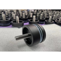 Großhandel Günstige Abstandshalter für Geländer 304 Glasklammer Ø 40mm Schwarz Verstellbare Wandmontage Treppenstufen-Installation Abstandhalter
