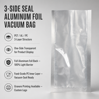 Kantong Aluminium Foil Tri-seal Yin-yang dengan Lapisan Dalam PE Food-grade untuk Penggunaan Suhu Normal