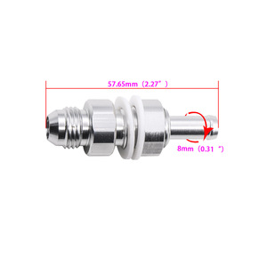 Hoso Racing 6An Bulkhead To 5/16 Hose Barb Fuel <b>Pump</b> <b>Adapter</b> Aluminum Alloy Silver - Product Image 4