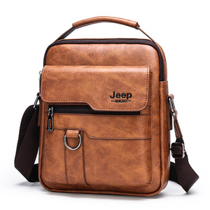 Borsa a Tracolla di Alta Gamma per Uomo, Zaino <span class=keywords><strong>Vintage</strong></span> per Affari, Borsa da Viaggio Impermeabile e Portatile - Product Image 5