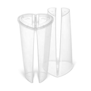 ÉCHANTILLON GRATUIT 700ml Gobelet à bulles en forme de cœur Double plaisir Gobelet jetable en plastique Gobelet double séparé - Product Image 4