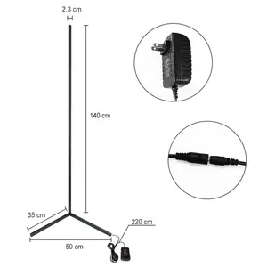 现代智能彩虹Rgb Led落地灯支架，落地灯Led站立现代，落地灯站立Led