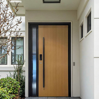 Modèles d'entrée en bois Ace Acajou Double entrée principale en bois massif Portes d'entrée extérieures