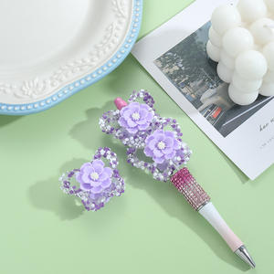 ลูกปัดอะคริลิครูปผีเสื้อดอกไม้สีสันสดใส2025วาดด้วยมือสำหรับสร้างสรรค์ปากกาหัตถกรรม DIY เครื่องประดับทำลูกปัดพลาสติกลูไซต์ - Product Image 3