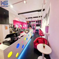 Gekühlte Eiscreme-Vitrine mit LED-Farbdisplay für Dessert-Kioske, Bubble-Tea-Läden und Süßwarengeschäfte