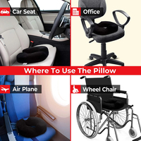 1pcs Coussin de siège pour les hémorroïdes Coussin de siège pour coccyx Siège médical orthopédique pour la prostate Chaise pour mousse à mémoire de forme