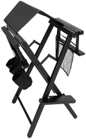 Siège de repose-pieds Portable pliable en bois massif, chaise d'artiste, de maquillage, de grande taille avec sacs latéraux de rangement, vente en gros, bon marché