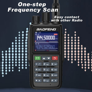 Baofeng Uv-22 Tri Band Woki Toki Jangkauan Jauh Bahasa Inggris Genggam 5W 10w Noaa Uv-22l Analog 3800mah Hitam Walkie Talkie Radio Dua Arah - Product Image 2