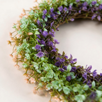 Offre Spéciale : Décoration Murale Florale Artificielle Moderne Faite à la Main en Plastique de Haute Qualité, Petites Fleurs Colorées pour Porte, Décoration Intérieure Printanière