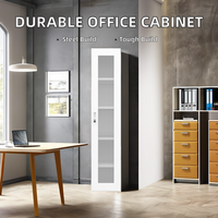 Bibliothèque de porte en verre en acier durable Offre Spéciale 4 armoire de rangement réglable pour bureau à domicile utilitaire scolaire