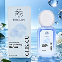 Sérum Visage Anti-Âge Fermenté au Peptide de Cuivre Bleu GHK-Cu pour Raffermir, Atténuer les Rides et Ridules, Hydrater et Réparer la Peau