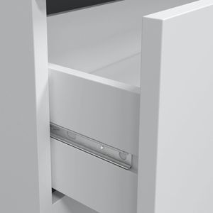 Proveedor de muebles al por mayor, superventas, Blanco Artik (blanco mate), mesita de noche icónica de estilo moderno y de lujo en negro - Product Image 2