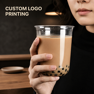 Vaso de Plástico de 360 ml con Logotipo Personalizado OEM, Impresión de su Marca, Envase Desechable para Bebidas de PET, Directo de Fábrica, Maqueta Gratuita - Product Image 2