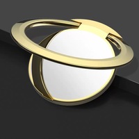 Support de téléphone portable adhésif ultra-fin 2 pièces de 1,8 mm en métal avec rotation à 360° pour smartphone et tablette