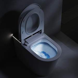<span class=keywords><strong>Toilette</strong></span> intelligente moderne <span class=keywords><strong>avec</strong></span> <span class=keywords><strong>bidet</strong></span> <span class=keywords><strong>intégré</strong></span> siège chauffant séchoir à eau chaude veilleuse à chasse d'eau automatique pour salles de bains modernes - Product Image 3