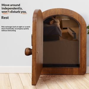 Porte <span class=keywords><strong>pour</strong></span> animaux de compagnie en bois pliable de luxe sur mesure <span class=keywords><strong>pour</strong></span> l'installation murale et domestique, sécurisée, durable, accès intérieur/extérieur <span class=keywords><strong>pour</strong></span> animaux de compagnie, carton - Product Image 3