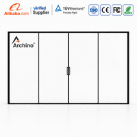 Porte coulissante panoramique en aluminium ultra-mince avec profil minimaliste de 20 mm pour des vues modernes et luxueuses sans obstruction