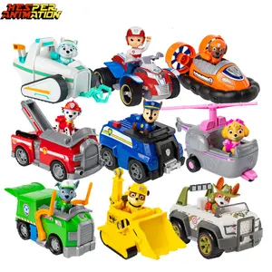 10 Styles Paw Patrolled Car For Children Hot Selling PVC Car Toy Marshalls Rubbles Chase Skyes Paws Patroll Toy