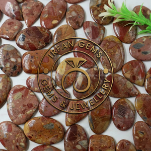 Jaspe Breccia Orbiculaire Qualité A, Cabochon 100% Naturel, Pierre Précieuse Libre pour la Fabrication de Bijoux - Product Image 4
