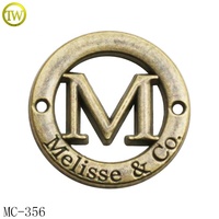 Lettres en métal sculptées en or personnalisées maillots de bain marque logos couture sur bikini