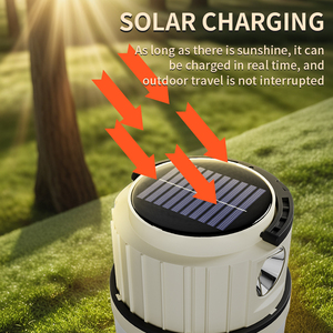 Lumen cao dẫn cắm trại ánh sáng 2400mAh ngân hàng điện năng lượng mặt trời Lều đèn lồng sạc Led cắm trại đèn lồng cho ngoài trời và trong nhà - Product Image 3
