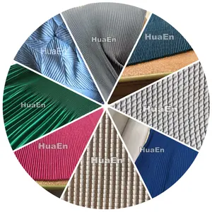 Factory Manufacturer HuaEn Knickers Pant Blouses scarf Muffler Fabric Steel Comb Crystal plisse machine vertical pleat machine