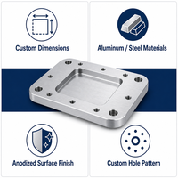 Plaque de fixation pour usinage CNC, pour le positionnement des pièces, les gabarits d'inspection, les systèmes d'assemblage et les équipements industriels