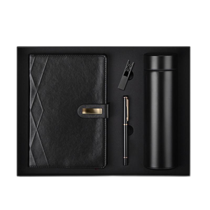 Coffret cadeau d'entreprise 2025, ensemble promotionnel de luxe, carnet A5, stylo signature, couleur et logo personnalisés, boîte cadeau pour hommes - Product Image 2