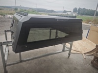 Capot de camionnette en aluminium surélevé, type camping-car, verrouillable, étanche, installation sans perçage pour outils de chantier