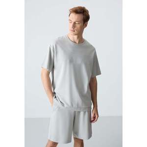 Ensemble de shorts pour homme en coton texturé épais et doux, coupe ample, basique - 85257 - Stone/rock - Product Image 2