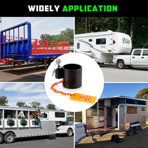 Blocco Perno Centrale AMBITION in Acciaio Nero Rinforzato con Etichetta Antifurto per Rimorchi a Quinta Ruota/Semirimorchi/Camper/Container - Product Image 6