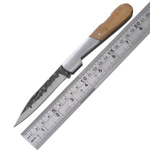 कोर्सिकन गिलॉच स्प्रिंग रिसेस बोल्स्टर लॉक बैक सेफ्टी मैकेनिज्म पिन ऑलिव वुड हैंडल क्लासिक फोल्डिंग वेंडेट्टा चाकू - Product Image 5