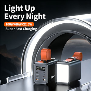 Batterie Li-polymère à grande capacité <span class=keywords><strong>de</strong></span> charge rapide PD 66W 100W portable personnalisée avec lumière extérieure - Product Image 6