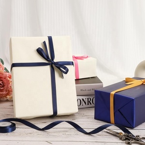 Ruộng băng satin gói quà màu trơn một mặt in tùy chỉnh thân thiện với môi trường 100% polyester với logo thương hiệu - Product Image 6