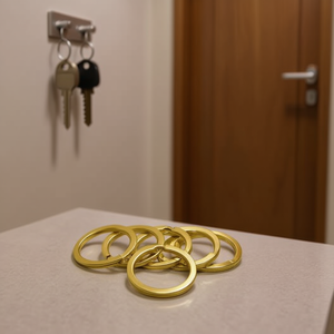 Portachiavi Ilan 28mm Colore Oro 8 Pezzi - Product Image 2