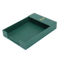 Juego de escritorio de papelería de 8 piezas de cuero verde para oficina ejecutiva del gobierno de Arabia Saudita, juego organizador de Accesorios de escritorio de oficina de lujo