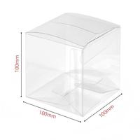 Boîtes d'emballage en PVC/PET transparentes de 100x100x100 mm, vente en gros, boîtes cadeaux pliables en plastique transparent